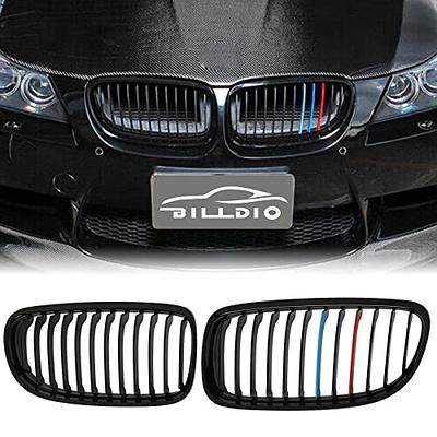 ABS F30 Grill, Front Kidney Grille for 2012-2018 BMW 3 Series F30 F31  (Double Slats Gloss Black Grills, 2pcs)