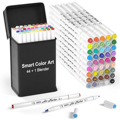 chfine Art Marker Set - 80 Colors Dual Tip Permanent Sketch Markers - Ideal  for Artists Adults Kids Drawing Coloring Crafts Gifts with Carry Case for