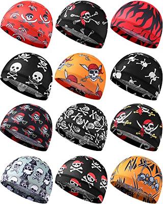 6pcs Skull Helmet Liner Sweat Absorbent Running Hats, Cycling Skull Caps