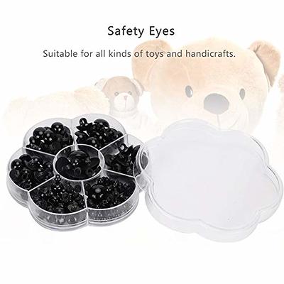 Safety Eyes and Noses, 462pcs Black Plastic Stuffed Crochet Eyes With  Washers for Crafts 