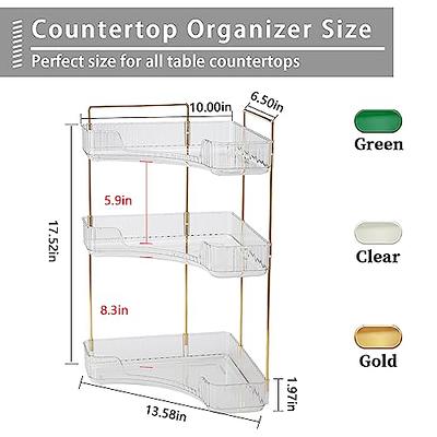 ZGO 3-Tier Bathroom Organizer Countertop, Corner Bathroom Counter  Organizer, Makeup Organizer for Vanity Skincare Organizers and Storage,  Kitchen