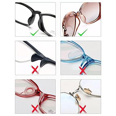 12 Pieces U Shaped Eyeglasses Nose Pads Bridge Plastic Eye Glasses Nose  Support Pads Anti Slip Nose Pieces for Eyeglasses Soft Plug-in Air Chamber