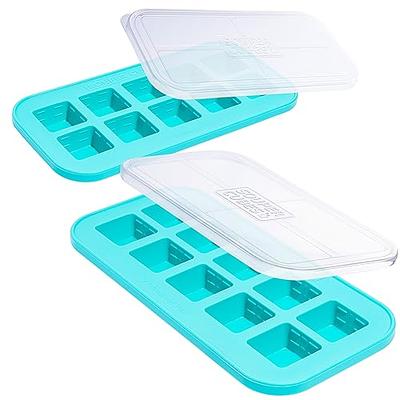Silicone Baby Food Freezer Tray with Clip-on Lid - 2oz x 10 Pods Baby Food  Silicone Freezer Molds, Breast Milk Freezer Tray, Dishwasher, Microwave