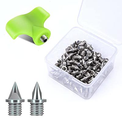  Nuolifee 1/4 Inch Track Spikes, 100 Pieces Steel Track Shoe  Spikes Replacements and Spike Wrench for Sports Running Track Shoes :  Sports & Outdoors