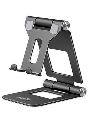 Lamicall Adjustable Cell Phone Stand Desk - Foldable Desktop Phone Holder,  Cradle, Dock, Compatible with iPhone 14, Plus, Pro, Pro Max, 13 12 X