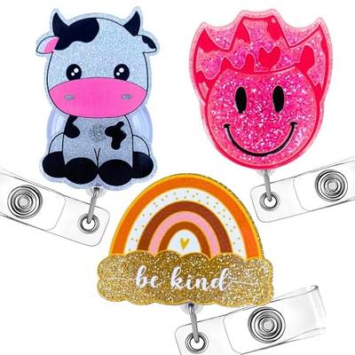 Pink Smiley Badge Reel/ Cute Nurse Badge Reel/id Badge Reel