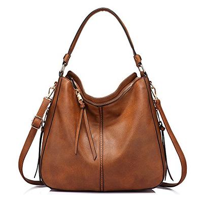 BOSTANTEN Women Leather Bucket Handbag Leather Purses Hobo Bags Large