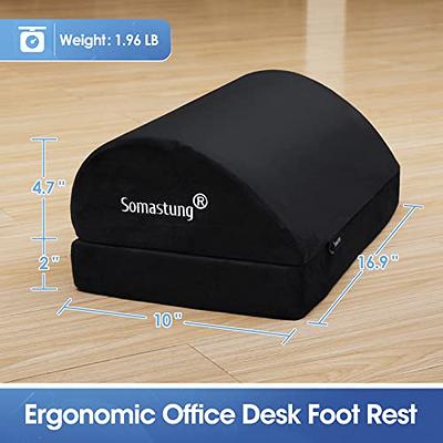 EverRest Foot Rest Under Desk for Office Use - Warmer Feet, 3 Adjustable  Heights - Tall Ergonomic Footrest Stool for Gaming Chair, Computer - Leg