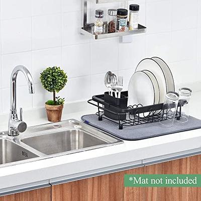 Over The Sink Dish Drying Rack - MERRYBOX Adjustable 2-Tier Stainless Steel Dish