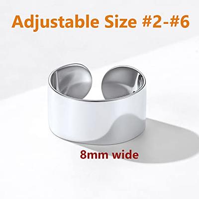 Triple Band Toe Ring 925 Sterling Silver Thin Adjustable Stylish Rings For  Women Size 6 