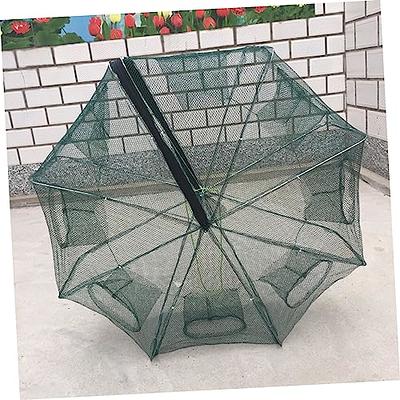 CLISPEED Folding Fish Net Foldable Net Fish Minnow Crayfish Net Fish Cast  Dip Cage Fish Casting Cage Crab Cast Throwing Fish Net Fish Catching Crab  Catcher Crawfish Fishing Net Mesh Bait 