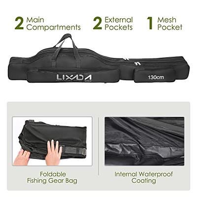 LIXADA Fishing Rod Case, Portable Folding Fishing Rod Case Fishing Pole Reel  Storage Bag Fishing Gears Organizer - Yahoo Shopping