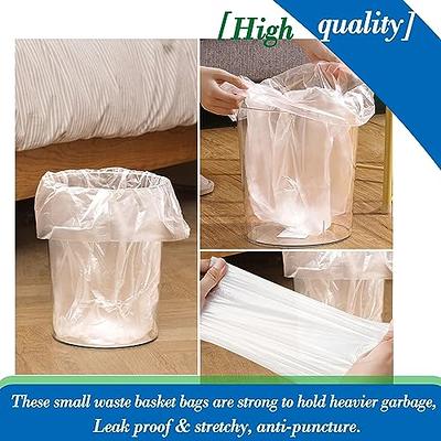 2.6 Gallon 350pcs Clear small Trash Bags Strong Clear Garbage Bags