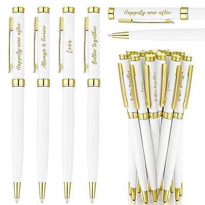 Seajan 60 Pcs Wedding Pens Bulk Bridal Shower Pens Ballpoint Pen Metal  Twist Black Ink 1