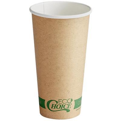 EcoChoice 16 oz. Smooth Double Wall Kraft Compostable Paper Hot