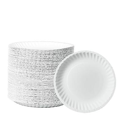 300 Count] 6 Inch Disposable White Uncoated Plates, Decorative Craft Paper  Plates - Yahoo Shopping