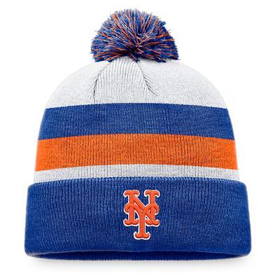 Fanatics Branded White/Royal New York Islanders Authentic Pro Draft Cuffed Knit Hat with Pom