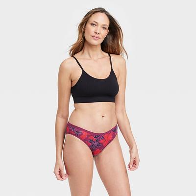 Women's Floral Print Cotton Bikini Underwear - Auden™ Assorted Red S -  Yahoo Shopping