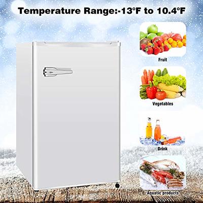  WANAI Compact Refrigerator 3.2 Cu.Ft Retro Dual Door