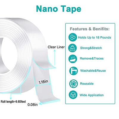 Nano Double Sided Tape Heavy Duty Multipurpose Removable Mounting Adhesive  Grip Tape Washable Sticky Strong Wall