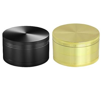 VIVOSUN 2.5 in. Herb Grinder Aluminium Spice Grinder with Pollen Scraper for Kitchen in Yellow