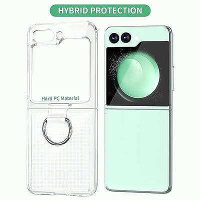 BOOLAKOS for Samsung Galaxy Z Flip 5 Case, Clear Slim Thin Protective Phone  Cases, Transparent Shockproof Case for Z Flip5 with Ring