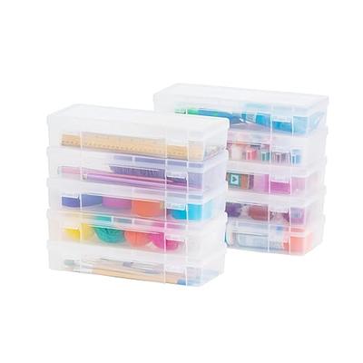 IRIS USA 10 Pack Large Plastic Art Craft Sewing Supply Organizer Storage  Containers with Latching Lid, for Paint Brush, 12 Ruler, Tools, Ribbons,  Washi Tape, Ornaments, Stackable, Clear - Yahoo Shopping