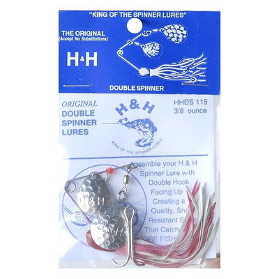  H&H Lure 3/8 Oz Dbl Spin Black Fishing Equipment