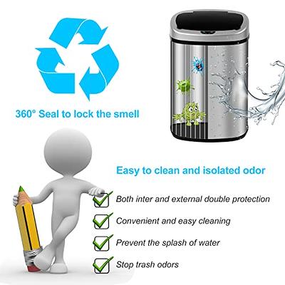 13 Gallon Automatic Trash Can with Lid, Touch Free Stainless Steel Kitchen  Trash Can Smart Garbage Can 50L High Capacity Electronic Sensor Trash Bin