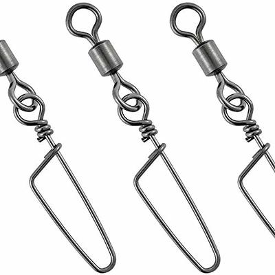 CRAZY SHARK 50pcs Fishing Swivels Snaps Rolling Barrel Swivel with Safety  Snap Interlock Snaps, Stainless Steel Solid Fishing Swivels Saltwater  Freshwater Snap Connector - Yahoo Shopping