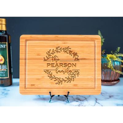 Favorite Family Recipe Personalized Bamboo Cutting Board - 10x14