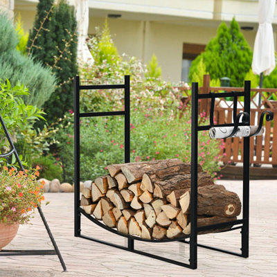 Fire Beauty Firewood Log Rack Adjustable Bracket Kit, Fireplace Wood  Storage Holder,Black Powder,Coated Steel, Outdoor and Indoor - Yahoo  Shopping