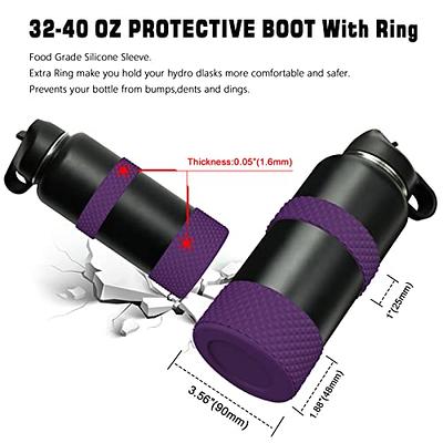 2pcs Silicone Boot Sport Water Bottles Flask Anti-slip Bottom Sleeve Cover,  Reduces Noise Protective Silicone Water Bottle Bottom Sleeve Cover