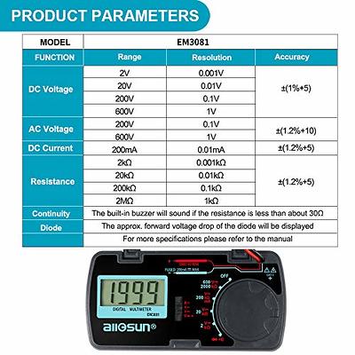 Cheap Portable Digital Multimeter Mini Pocket Ammeter Voltmeter