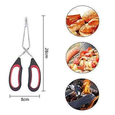 OIULO Small Tongs For Cooking,7 inch Kitchen Mini Tongs with Silicone Tips  Great for Air Fryer Cooking Serving Tong Set of 3 Turning