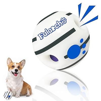 FUSCOTO Petsrook Ball Toy, Interactive Dog Toys Ball with Fun Squeaky  Giggle Sound, Durable Chewing Ball