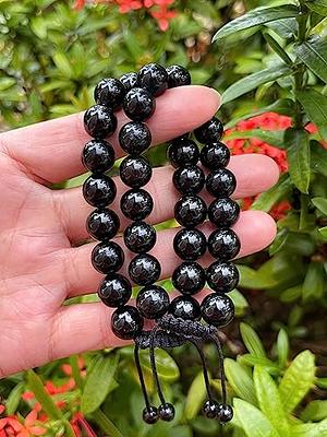 Grade A++ Black Tourmaline Crystal Bead Bracelet 8mm, Genuine Gemstone  Bracelet