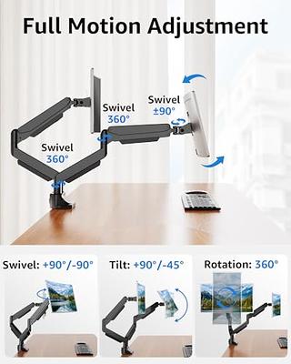 Dual Monitor Desk Mount Gas Spring Monitor Arm - MOUNTUP