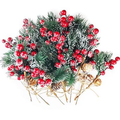 20pcs Artificial Pine Branches Christmas Wreath Decoration