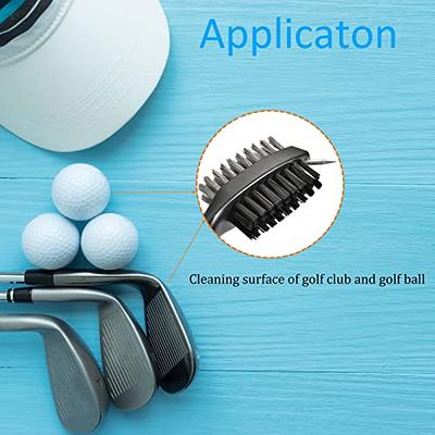 2 Sided Golf Club Brush Cleaner Retractable Groove Cleaning Tool