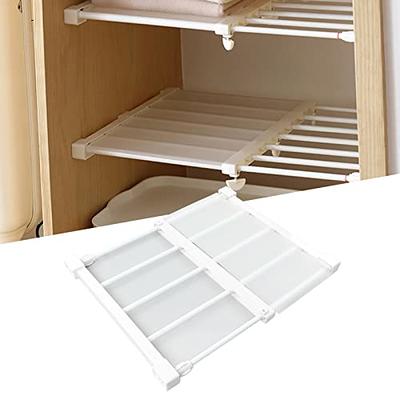 Closet Tension Shelf Expandable Metal Storage Rack Adjustable Organizer DIY  Divider Separator for Cabinet Wardrobe Cupboard Kitchen Bathroom by