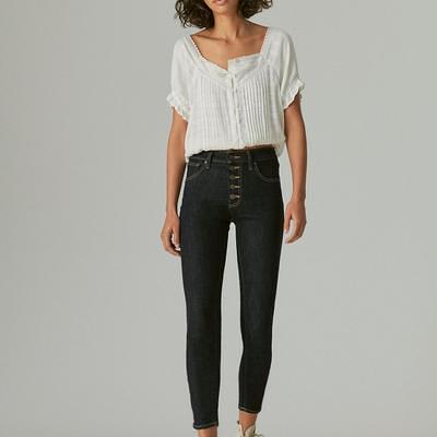 Lucky Brand High Rise Bridgette Skinny W/ Exposed Button Fly