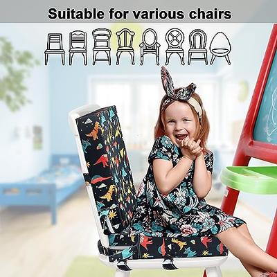 Booster Seat for Dining Table - 2Pcs Toddler Booster Seat for Dining Table  Adjustable Safety Belts & Non-Slip Bottom, PU Waterproof Easy Cleaning  Booster Chair Cushion with Different Height for Eating 