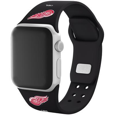 Nfl Miami Dolphins Apple Watch Compatible Leather Band - Black