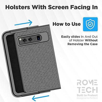 Rome Tech Samsung Galaxy Z Flip 4 Holster Case Galaxy Z Flip 4 Case with Belt Clip