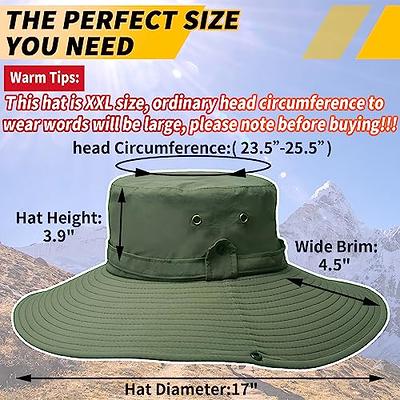 Oversize XXL】 Sun Hat for Men,【UPF50+Waterproof Wide-Brim】 Boonie-Hat Sun-Hat  Fishing-Hat for Safari Hiking Beach Garden - Yahoo Shopping