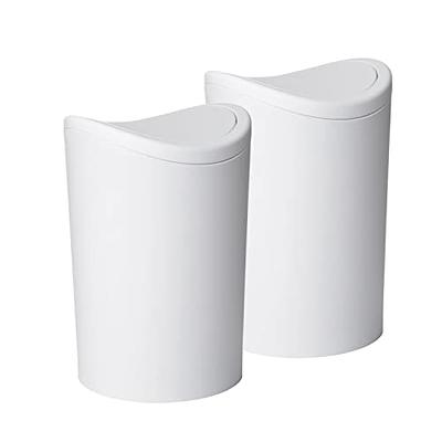 Superio 13 Gallon Swing Top Trash Can, White