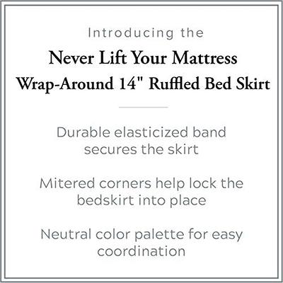 Bed Maker's Never Lift Your Mattress Microfiber Wrap-Around Bed Skirt,  Gathered Ruffled Style, Classic 14 Inch Drop Length, Twin, White - Yahoo  Shopping