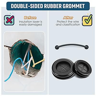 Round Rubber Plug Hole Grommet Kit 7 Sizes Black Double Sided Electrical  Firewall Gasket Kit with Retractable Box Knife for Protecting Cable Wire  Hole Plug Assortment Automotive Supply (52 Pieces) - Yahoo Shopping