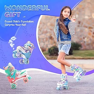 Kids Roller Skates Adjustable Roller Skates with Light Up Wheels for Kids,  Beginner, Girls, Boys Outdoor Roller Skating for Toddlers, Skating Shoes